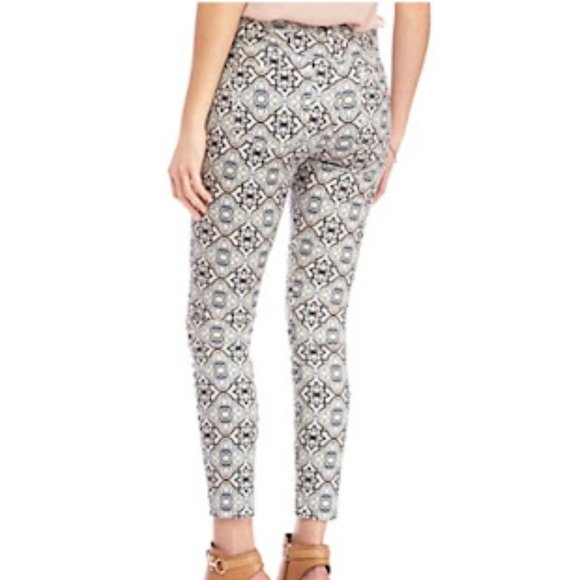 SOLD: 7FAMK Ankle Skinny Printed Geometric Jeans 7 For All Mankind 27 Pattern - Picture 2 of 13